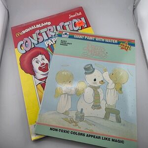 Vintage Coloring‎ Books precious momemts McDonaldland Construction  paper